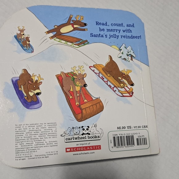 Dan Dee Christmas Santas Reindeer Plush Vixen BONUS 8 Jolly Reindeer board book - Picture 8 of 12